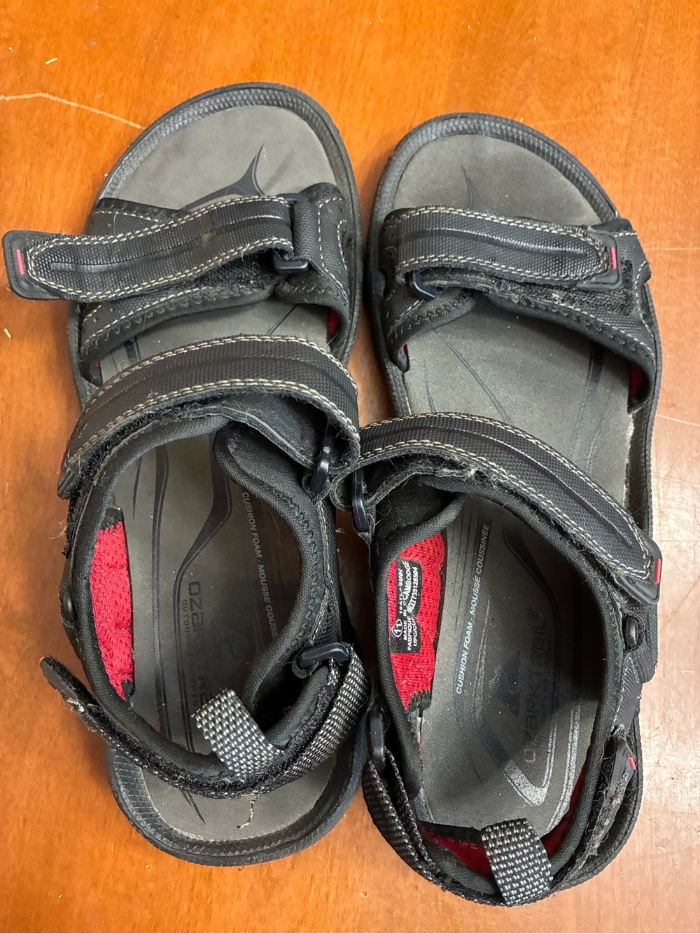Ozark Trail Black and Red Men's Outdoor Sandals